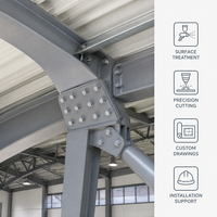 Structure en acier à grande portée pour stade, gymnase préfabriqué, centre sportif, arène intérieure