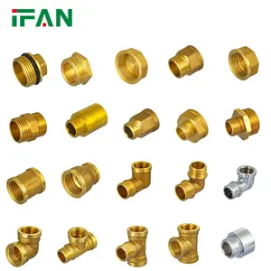 Ifan adaptador de tubulação, adaptador de acoplador de bronze com tela de 1/2 "bsp