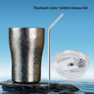 Mug à café, mug à bière et tasse à eau légers à double paroi en titane pur isolé sous vide à large ouverture Lavida - Product Image 6