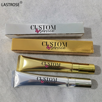 Gloss à lèvres hydratant transparent en tubes compressibles dorés, végétalien, avec applicateur massant pailleté, haute pigmentation, rouge à lèvres liquide brillant