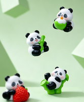 Figurines d'animaux artificiels en résine 3D Panda Kawaii en gros, mini-jouets, objets décoratifs de jardin, cadeaux pour enfants