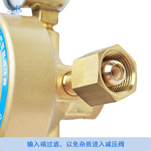 Vanne de réduction de pression de pipeline d'oxygène à haut débit tout en cuivre HX-YY-56 en stock de l'usine Hengxin avec manomètre unique - Product Image 5