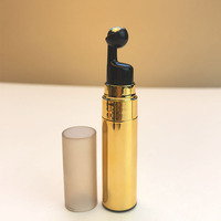 Flacon pompe airless sous vide en AS/PP couleur or rose 10ml 15ml pour sérum et huile essentielle contour des yeux avec bille métallique