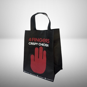 Sac fourre-tout réutilisable personnalisé en spunbond, écologique, matériau 55 GSM, poignées durables, élégant, style boîte thermoscellée, pour exposition - Product Image 4