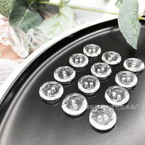 Acrylic <b>Buttons</b> 12mm Round Clear Plastic Resin For Clothing Jewelry Making 50Pcs - Product Image 4