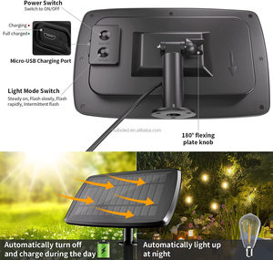 Venta al por mayor ST38 Solar <span class=keywords><strong>String</strong></span> Lights Outdoor E12 <span class=keywords><strong>Led</strong></span> Bombillas <span class=keywords><strong>String</strong></span> <span class=keywords><strong>Light</strong></span> For Patio Festoon - Product Image 4