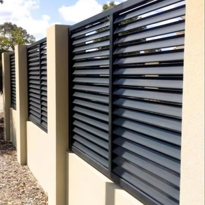 Nhôm thép louver Panel Gates hệ thống slat hàng rào nhôm riêng tư hàng rào hàng rào & lưới mắt cáo & Gates kim loại louver hệ thống - Product Image 2