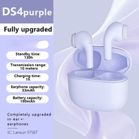 DS4 TWS Earbuds Kontrol Sentuh Waktu Putar 4 Jam Kotak Pengisi Daya untuk Musik dan Panggilan