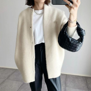 Kardigan Rajut Terbaru Model Longgar, Bahan Lembut, Rajutan Crochet, Pakaian Rajut Polos, <span class=keywords><strong>Sweater</strong></span> Longgar, Kardigan Tebal Wanita - Product Image 4