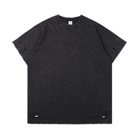 Kaos Distressed Berat 300g dengan Logo Custom, Kaos Oversize Batik Amerika, Kaos Vintage Streetwear