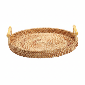 Boîtes de rangement en rotin faites à la main Vietnam écologique Style bohème personnalisable décor à la maison multi-fonctionnel nourriture Fruits chaussures - Product Image 1