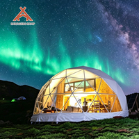 Dôme géodésique de luxe en PVC Kawagebo Kamp (KK) 8M, résistant à la chaleur et aux UV, pour glamping, tente hôtel avec mezzanine