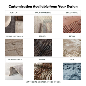 <span class=keywords><strong>Tappeto</strong></span> in Lana di Alta Qualità per Soggiorno, Lussuoso e Astratto, Realizzato a Mano, Grande Formato, Personalizzabile - Product Image 5