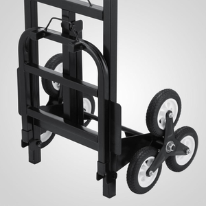 Zware 6-wielige Draagbare Stalen Trolley Kar Rubber Plastic Kruiwagen Trap Klimmen Met Aanpasbare Oem Winkelen - Product Image 3