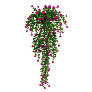 <b>Artificial</b> <b>Hanging</b> Flower <b>Basket</b> Yellow White Plastic Outdoor Wedding Decoration - Product Image 5