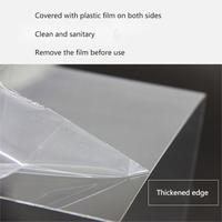 Boîte d'emballage de gâteaux en plastique Transparent, 2 niveaux, couvercle Transparent carré, ruban de 4 6 8 pouces, boîte à gâteaux haute