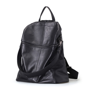 Vintage <b>Backpack</b> Genuine <b>Leather</b> Women's <b>Backpack</b> <b>Large</b> Capacity School Bag for Girls Leisure Shoulder Bags - Product Image 1