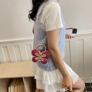Luxury <strong>Sparkling</strong> Acrylic Butterfly Clutch <strong>Bag</strong> for Women Mini Evening Party Purse with Chain Strap - Product Image 2