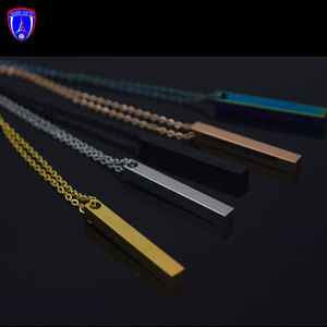 Collana Lunga Tridimensionale in Acciaio Inossidabile, Incisione Personalizzabile, Accessori per Gioielli Fai-<span class=keywords><strong>da</strong></span>-Te, Ciondolo - Product Image 2
