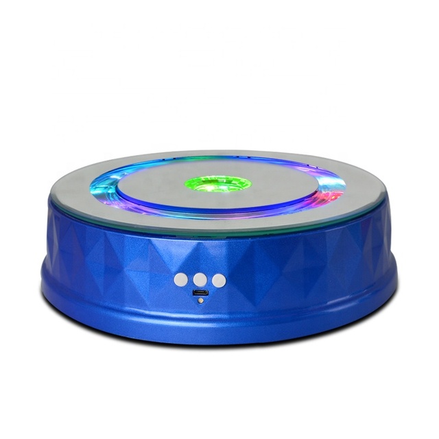 Turntable-Qinmay 360 Display Electric Turntable Photography Base with LED for Jewelry Display