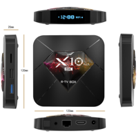 Boîtier TV Android X10 PLUS Quad Core 2 Go Android 9.0 Smart Voice 4 Go 32 Go Décodeur