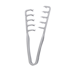 Оптовая продажа, V-образная пластиковая Массажная Расческа с высоким кранио-верхом, переносная заколка для волос, пушистая расческа для корней, с логотипом на заказ - Product Image 1