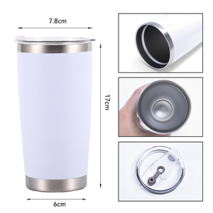 Vasos Térmicos Personalizados al por Mayor de Fábrica, de Acero Inoxidable con Recubrimiento en Polvo, de 20 oz, para Viajes en Auto, con Tapa para Café - Product Image 2