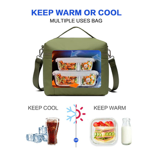 Hot Sale Portable Soft Cooler Lightweight Nylon Custom Logo Thermal Insulation <strong>Lunch</strong> <strong>Bag</strong> <strong>for</strong> Unisex Office Beach Outdoor Food - Product Image 3