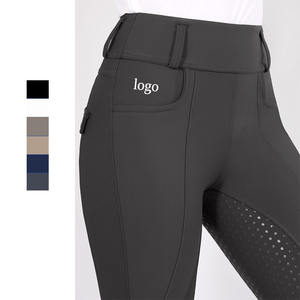 Calzoni a <span class=keywords><strong>cavallo</strong></span> neri da <span class=keywords><strong>donna</strong></span> con tasche profonde a sella pieno in Silicone per <span class=keywords><strong>donna</strong></span> 4 vie Jodhpurs elasticizzati - Product Image 1