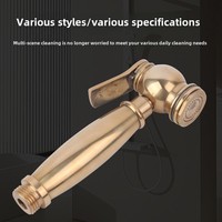 Évier de cuisine pulvérisateur doré à main pistolet de douche à haute pression robinet avec compagnon de toilette chasse d'eau buse de salle de bain domestique
