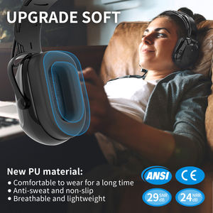 Orejeras <span class=keywords><strong>de</strong></span> seguridad para cortacésped industrial, protección auditiva con cancelación <span class=keywords><strong>de</strong></span> ruido, auriculares inalámbricos <span class=keywords><strong>de</strong></span> Radio, 29Db - Product Image 5