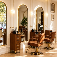 Salon de coiffure milieu de gamme haut de gamme complet fait sur commande avec lampe de complément source usine personnalisée