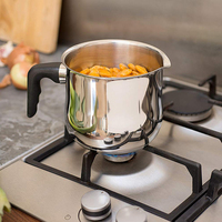 Vente en gros : Casserole en acier inoxydable de 14 cm, 1,9 L, avec poignée en bakélite, pour la préparation de sauces saines pour bébés, compatible induction