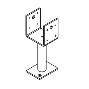 5mm Thick <strong>Post</strong> Anchor <strong>Bracket</strong> with Hot Dip Galvanized Finish Q235B <strong>Post</strong> Support Stand <strong>for</strong> Pergola Fence Wood Structure - Product Image 6