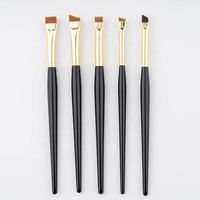 Pincel plano vegano fino para tinte de cejas, marca privada, pincel delineador de ojos con logotipo personalizado