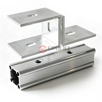 Support intermédiaire en aluminium anodisé haute précision, fixation pour système de persiennes en terre cuite pour façade architecturale