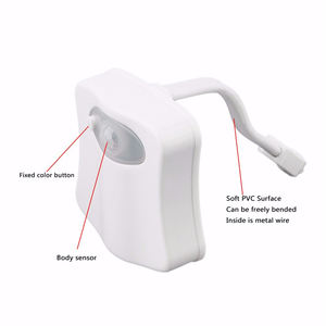 2020 Colorful Toilette Sensore di Luce di movimento igienici attivato luce di notte sedile del water ha condotto la luce - Product Image 2