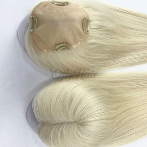 Vente en gros usine : Topper respirant 5*5 en cheveux humains mono et base PU, cuticules alignées - Product Image 2