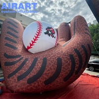 Gants de baseball gonflables de grande taille pour la décoration d'activités sportives, impression de logo, en vente