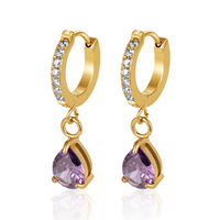 Brincos de Cristal Femininos Resoul PVD Banhados a Ouro Antiferrugem 316L, Brincos Florais Atacado, Joias de Destaque para Mulheres