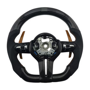 Derniers produits : Volant de voiture en fibre de carbone et cuir avec LED pour BMW Série 3, Série 5, F10, F20, F30, F90, F01, F02 - Product Image 1