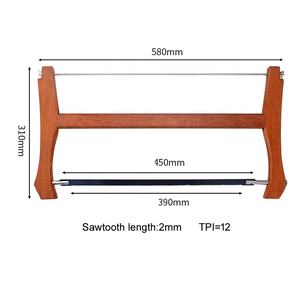 Scie à cadre portative <span class=keywords><strong>de</strong></span> qualité professionnelle avec <span class=keywords><strong>lame</strong></span> en bois <span class=keywords><strong>de</strong></span> <span class=keywords><strong>teck</strong></span> 350 mm 400/490/580 mm, coupe <span class=keywords><strong>de</strong></span> 12 mm, 4-6 TPI pour le travail du bois - Product Image 4