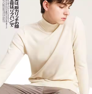 Suéter de <span class=keywords><strong>cuello</strong></span> <span class=keywords><strong>alto</strong></span> de manga larga para <span class=keywords><strong>hombre</strong></span> al por mayor con forro interior de personal de estación de esquí con logotipo personalizado, <span class=keywords><strong>Jersey</strong></span> de punto de invierno, ropa - Product Image 3