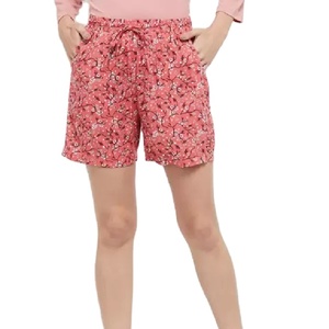 Pantalones cortos con estampado 2023 algodón para mujer, pantalón corto informal, cómodo, a la moda, 100% - Product Image 1