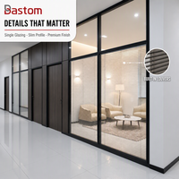 Cloison modulaire insonorisée de 120 mm avec stores intégrés pour bureaux de direction