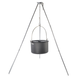 Trépied de camping, gril portable en bois, balançoire en aluminium dur, pour plein air, pour support pratique, équipe et famille - Product Image 2