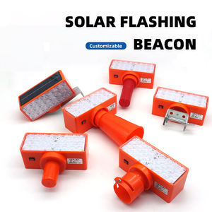 Feux <span class=keywords><strong>de</strong></span> signalisation routière rouges et bleus, feux <span class=keywords><strong>de</strong></span> circulation LED, feux clignotants solaires - Product Image 2