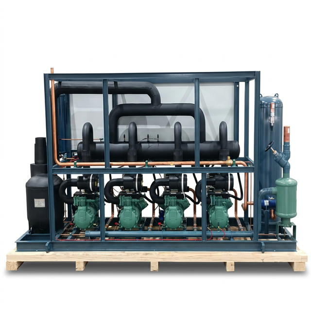 MELUCK Screw Compressor Condensing Unit Semi-Hermetic PLC Touchscreen Control Freezer Cold Room Refrigeration Condensing Unit