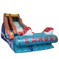 Toboggan gonflable Big Kahuna avec petite piscine d'eau pour enfants