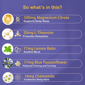 GMP認定天然睡眠用ミイラハーブ抽出物処方カスタム包装90個 - Product Image 5